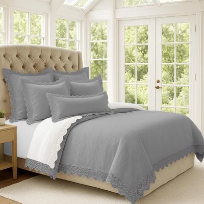 6ix Tailors Elsie Lace Shadow 6 Piece Comforter Set