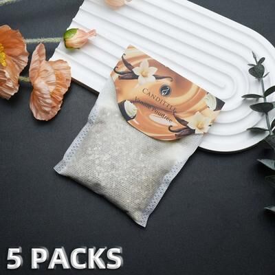 Inspire Select Hanging Scented Sachet Air Freshener Long Lasting Fragrance For Closet, Wardrobe & Home vanille Poudree 5 Packs