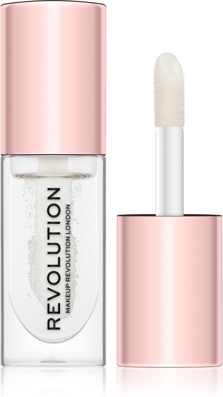 Revolution Pout Bomb plumping lip gloss with high gloss effect shade Glaze 4.6 ml