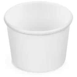 1000 Eisbecher 125 ml Papier mit PE-Beschichtung weiß - Stilvolle Präsentation