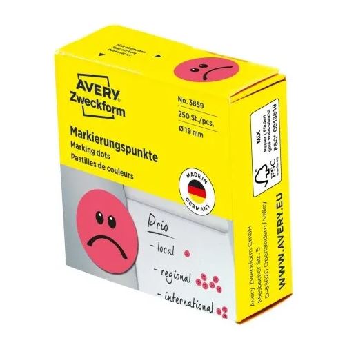 AVERY Zweckform 250 Bewertungspunkte 3859 Gesicht