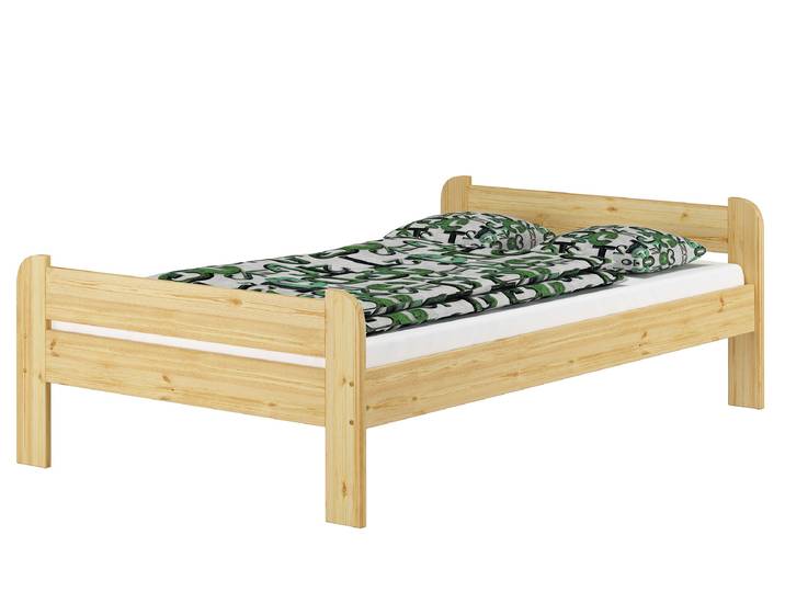 Massivholzbett Einzelbett Robust Breit 120 x 200 cm Kiefer Echtholz