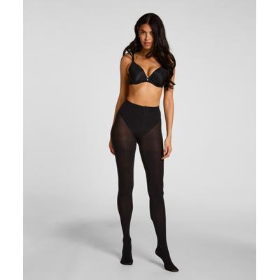 Strumpfhose HUNKEMÖLLER "Tight Light Knit Cashmere Blend", Damen, Gr. L/XL, schwarz, 71% Viskose, 17% Polyamid, 7% Kaschmirwolle, 5% Elasthan, Strumpfhosen Strumpfhose