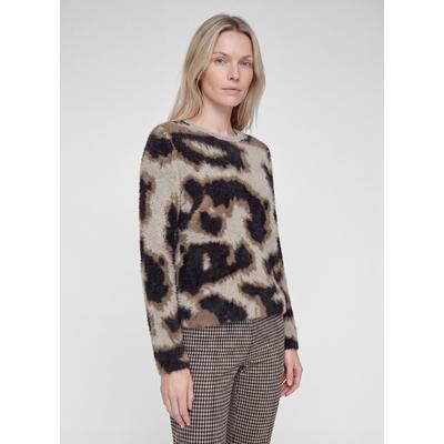 Strickpullover RABE "Pullover", Damen, Gr. 38, braun (beige), Obermaterial: 100% Polyamid, gerade, Pullover Strickpullover