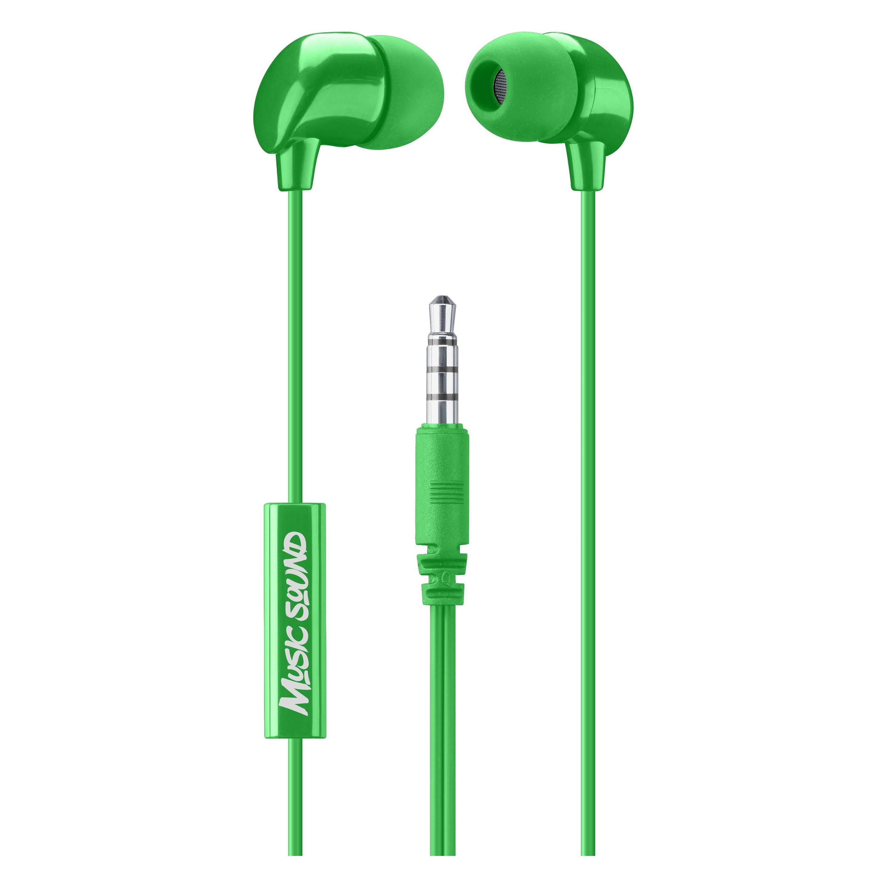 Music Sound Cellularline Music & Sound IN-EAR Earphones Green (NC, Kabelgebunden) (AUINEARMSG)