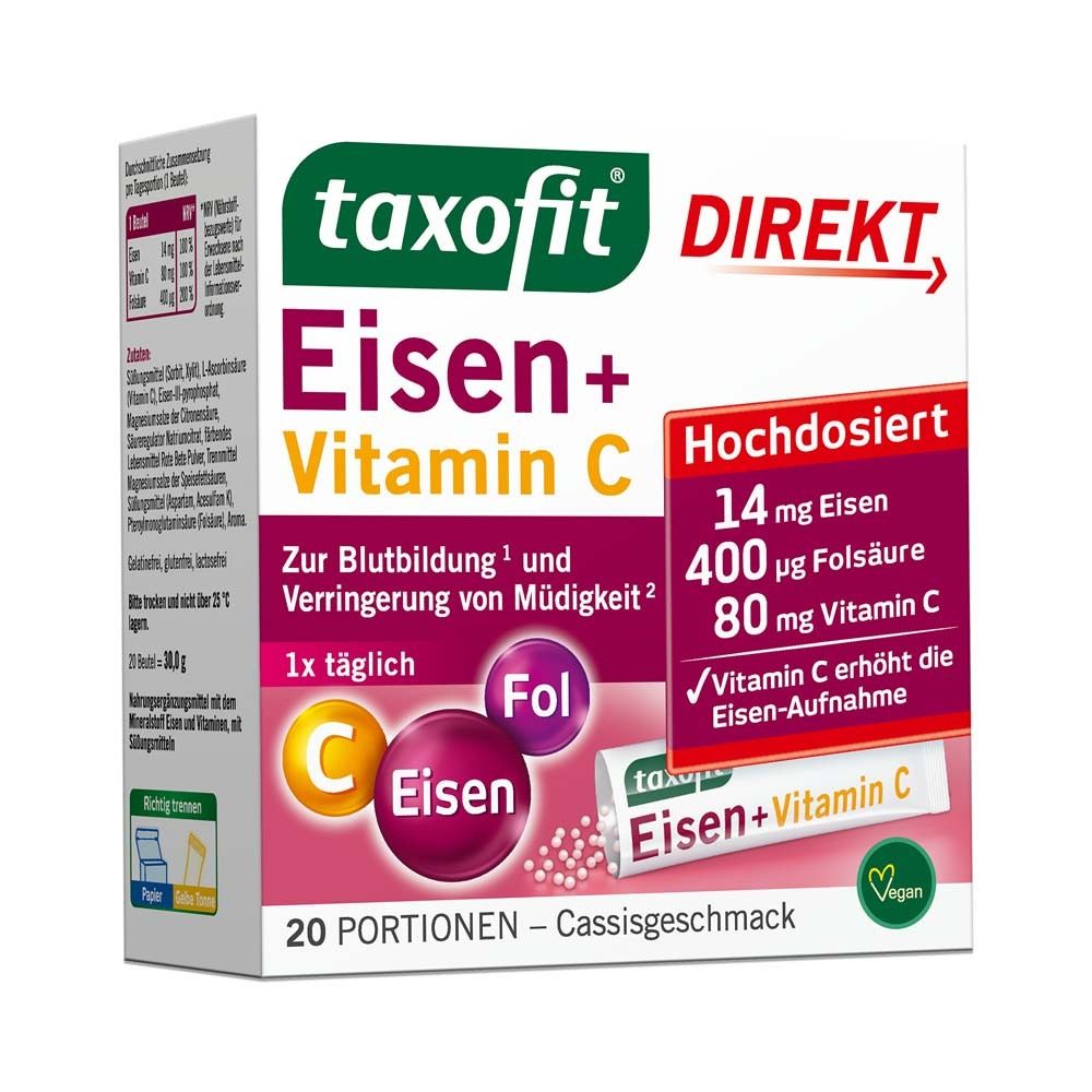 Taxofit Eisen+Vitamin C Direkt Granulat 20 St