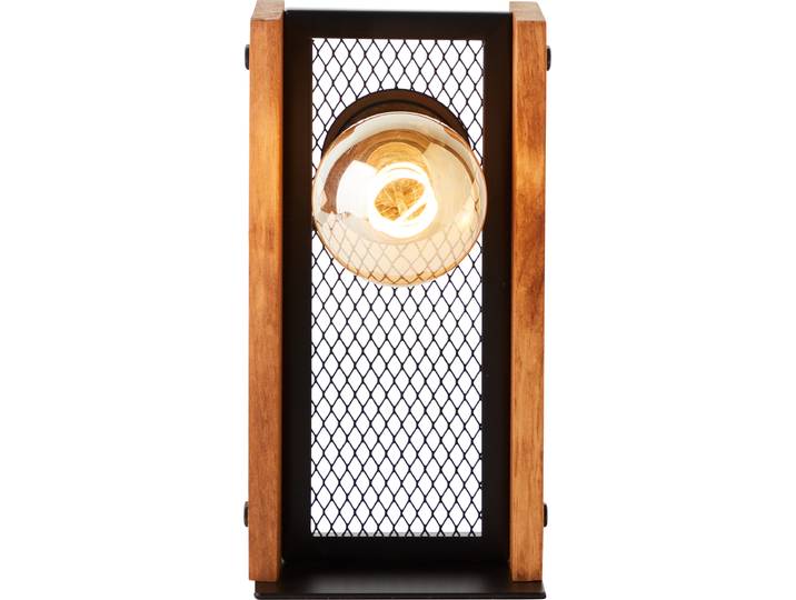 BRILLIANT Calandra Lampe de table noir/couleur bois 93121/76