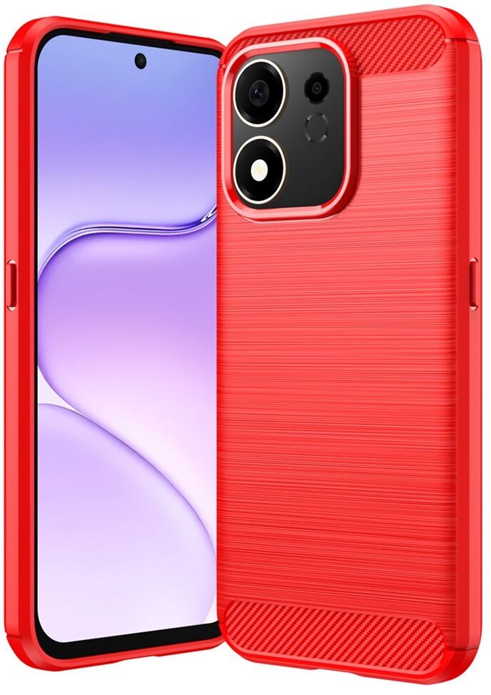 Honor 600 Smart EIDERWOOD Brushed Carbon Cover - Rød