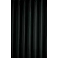 Textil Duschvorhang Uni Schwarz 240x230 cm - Überlänge perfekt für hohe Decken!