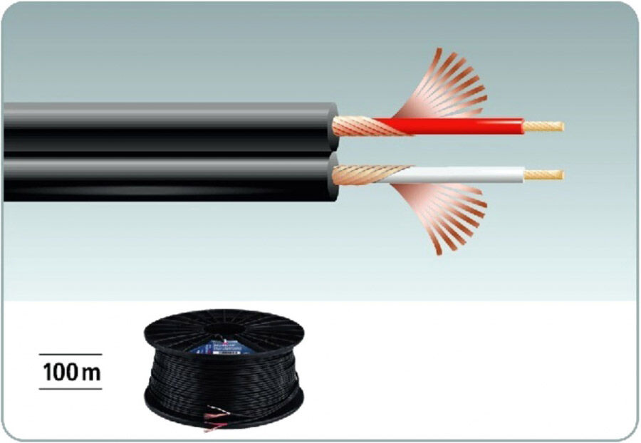 MONACOR Ac-102/sw Audiokabel 100m