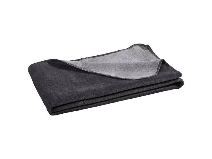 Novel Wohndecke, Grau, Silberfarben, Anthrazit, Textil, Uni, Textiles Vertrauen - Oeko-Tex®, Double face, Kettelrand, Heimtextilien, Wohntextilien, Decken, Kuscheldecke