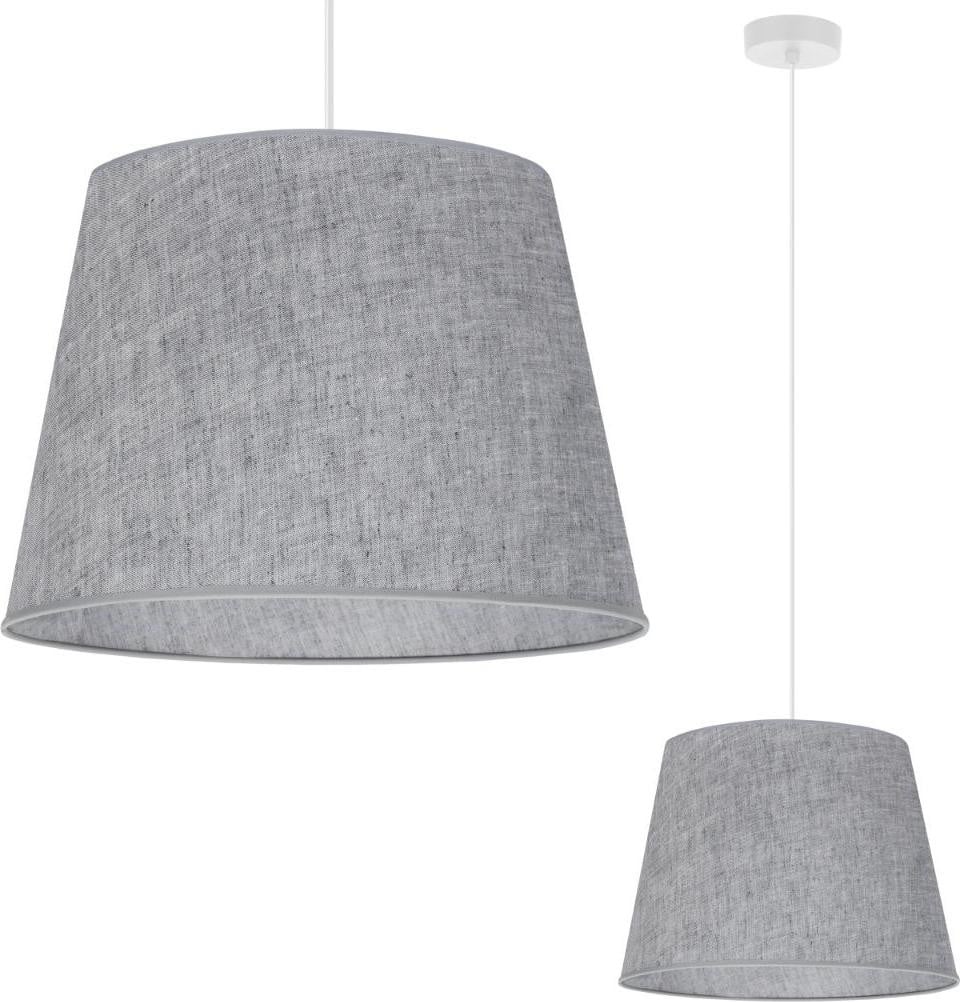 LIGHT HOME LH Hanglamp met witte linnen kegelvormige lampenkap, diameter 38 cm