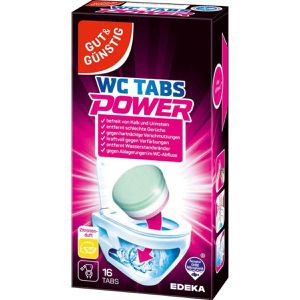 Gut&Günstig WC-Reiniger Power, WC Tabs, mit Citrusduft, Pack 16 Stück