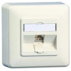 METZ CONNECT Anschlussdose E-DATmodul 8(8) AP leer 1 Port reinweiß