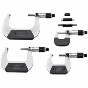 Helios-Preisser Bügelmessschraube 08005013, analog, Set, 0,01mm Auflösung, mm, Messbereich 0 - 100 mm, 4-teilig