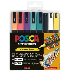 POSCA 8er-Pack Acrylstifte »POSCA« weiß