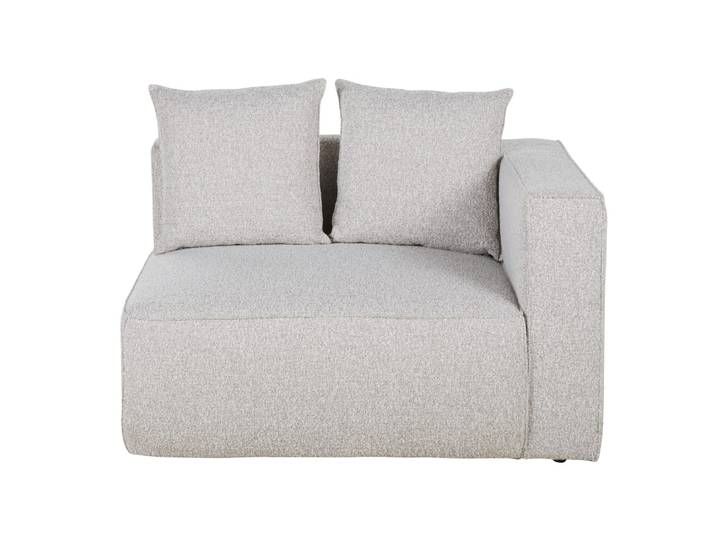 Accoudoir droit pour canapé modulable gris clair chiné