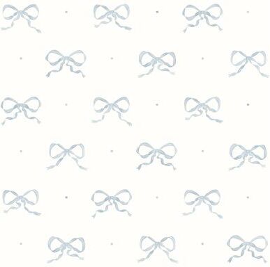 Erin Gates Emma Blue Heather Large Bow Wallpaper