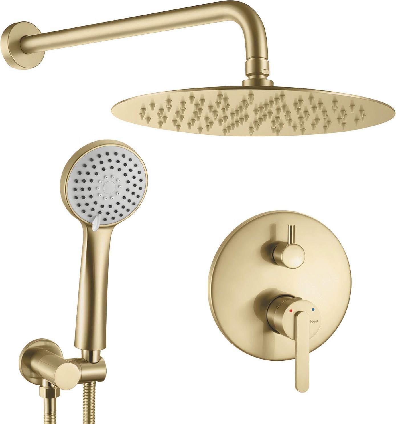 Rea Inbouw Regendoucheset Ontario Brush Gold met Box