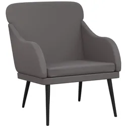 vidaXL Sessel Grau 63x76x80 cm Kunstleder