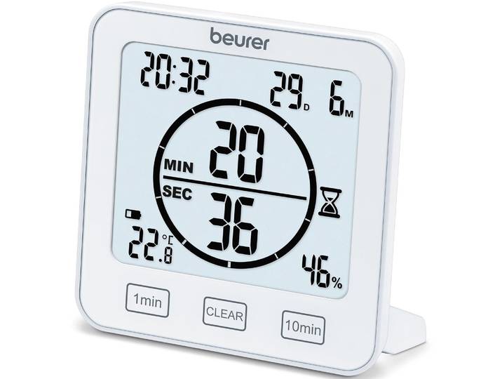 BEURER Thermo-hygromètre LCD Timer blanc HM 22