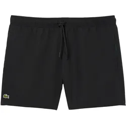 LACOSTE Herren Badeshorts - Swimshorts, Badehose, schnelltrocknend, Logo, uni Schwarz / 2XL