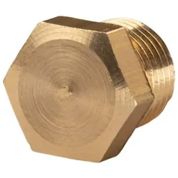 Messing Gewinde-Fitting Stopfen 1/4"AG (DN 8) - schwere Ausführung
