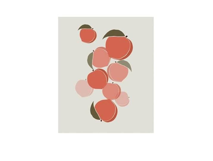 Komar Wandbild - Cultivated Peaches - Größe: 40 x 50 cm - Poster, Kunstdruck, Dekoration, Wohnzimmer, Schlafzimmer