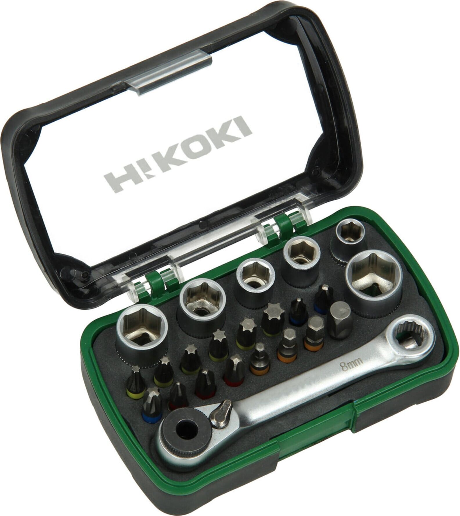 HiKOKI Bit- und Stecknuss-Set 1/4" 24-teilig inklusive Ratsche (750362)
