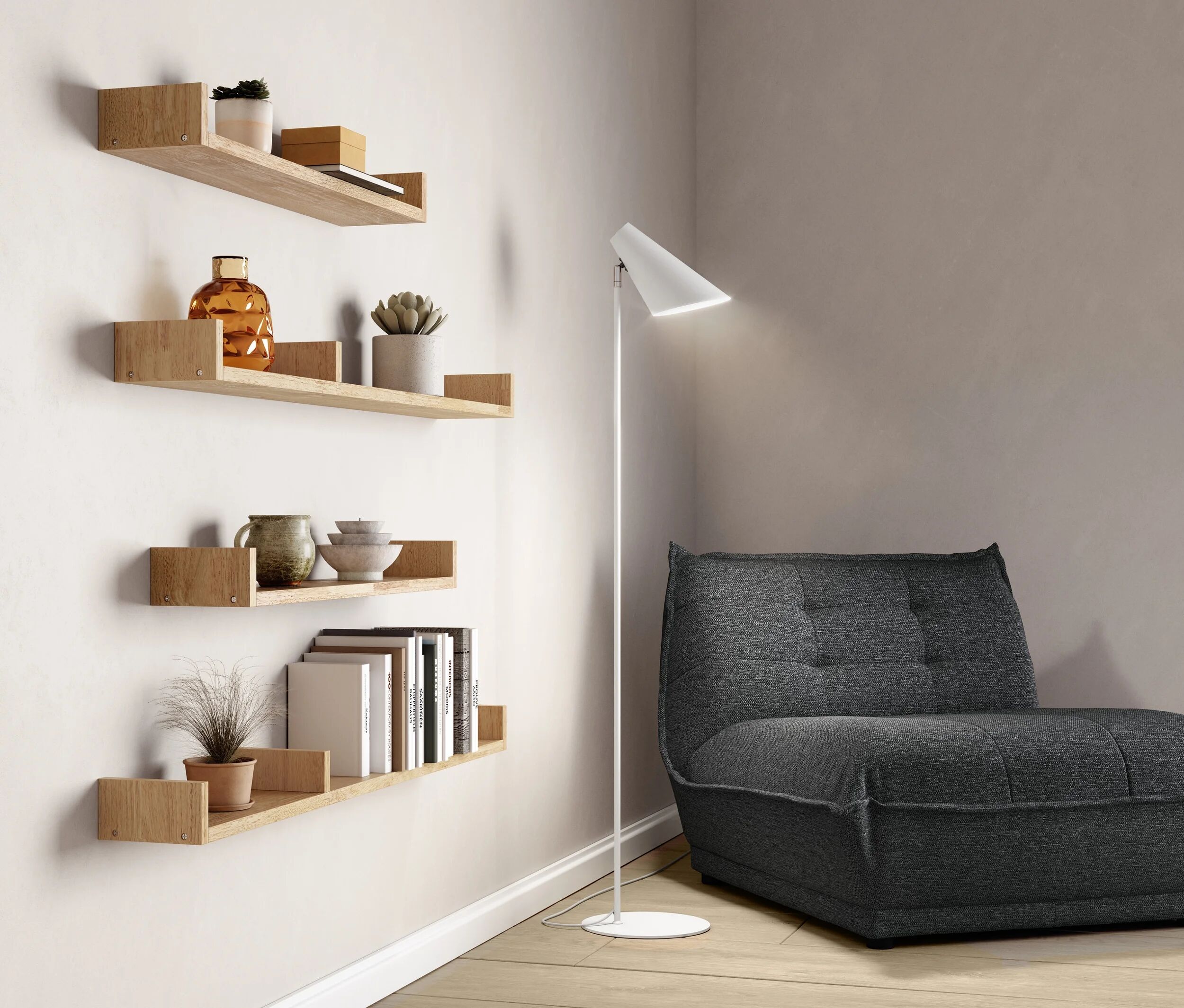 Tchibo - Wandregal - 80x15x8cm - braun -