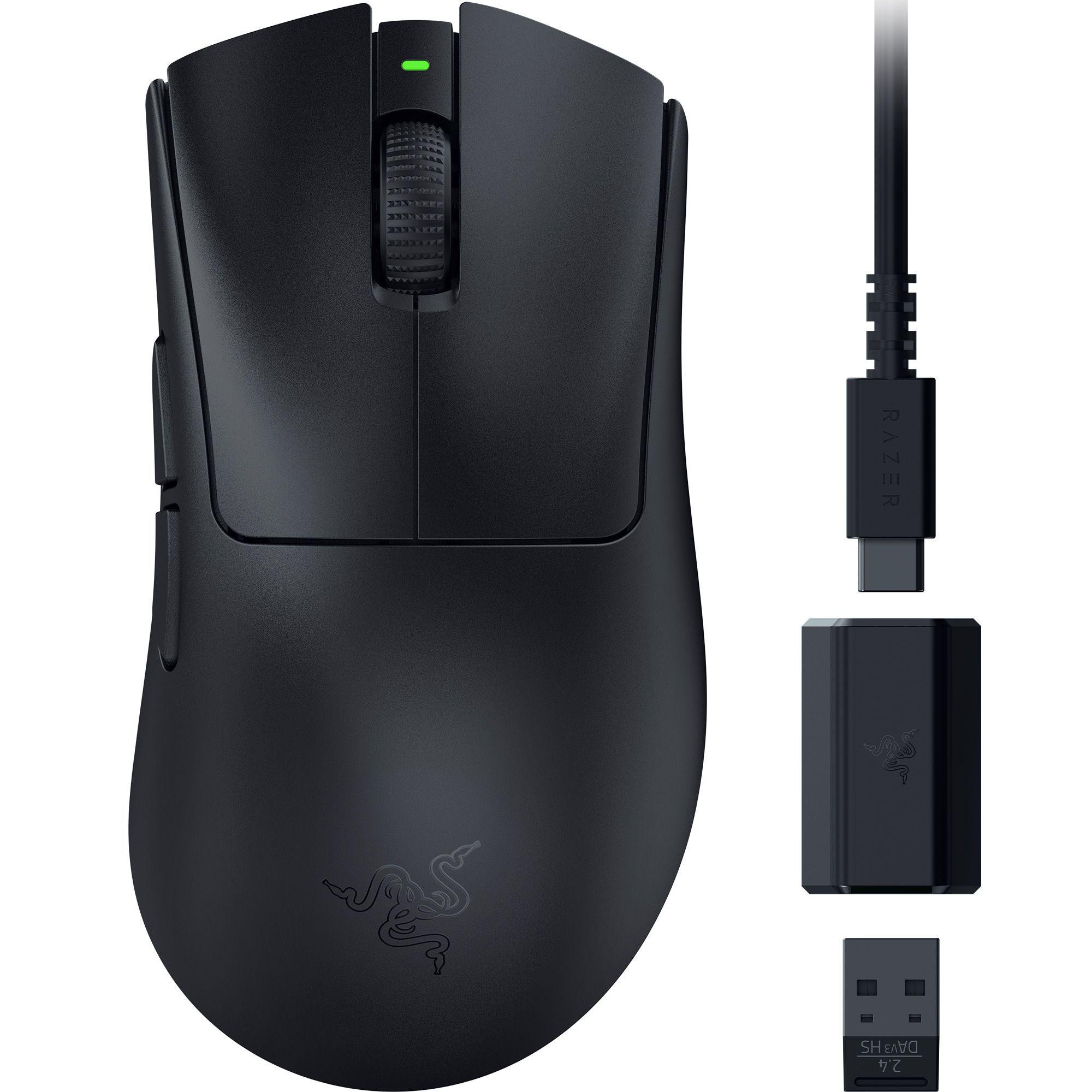 Razer DeathAdder V3 HyperSpeed Schwarz Esport-Maus, 26.000 DPI, 2.4 GHz, 55g, 8000 Hz Abtastrate