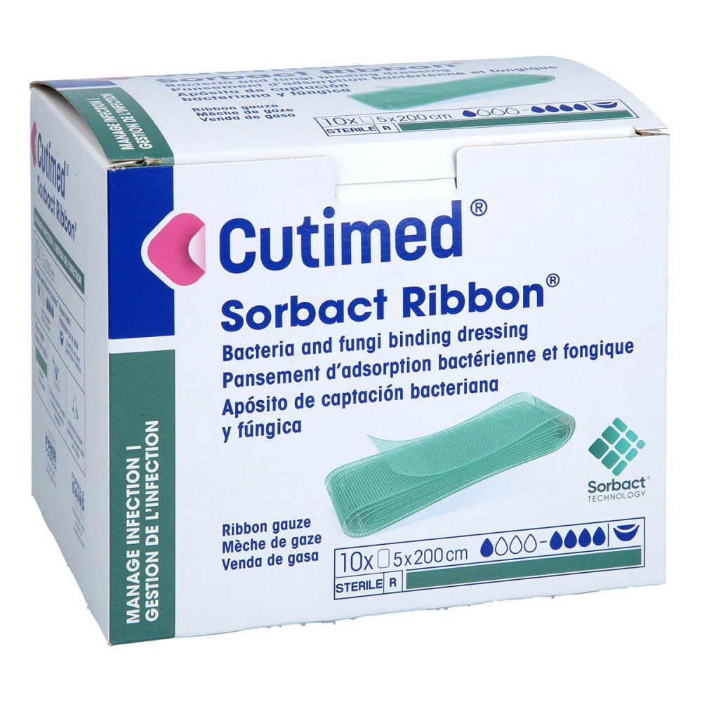 Avitamed GmbH Cutimed Sorbact Tamponaden Ribbon 5x200 Cm 20114390
