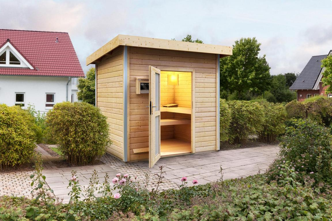 KARIBUHOLZT SH Norge, 9kW Bio ext.Strg Milchglas Tür 16880230