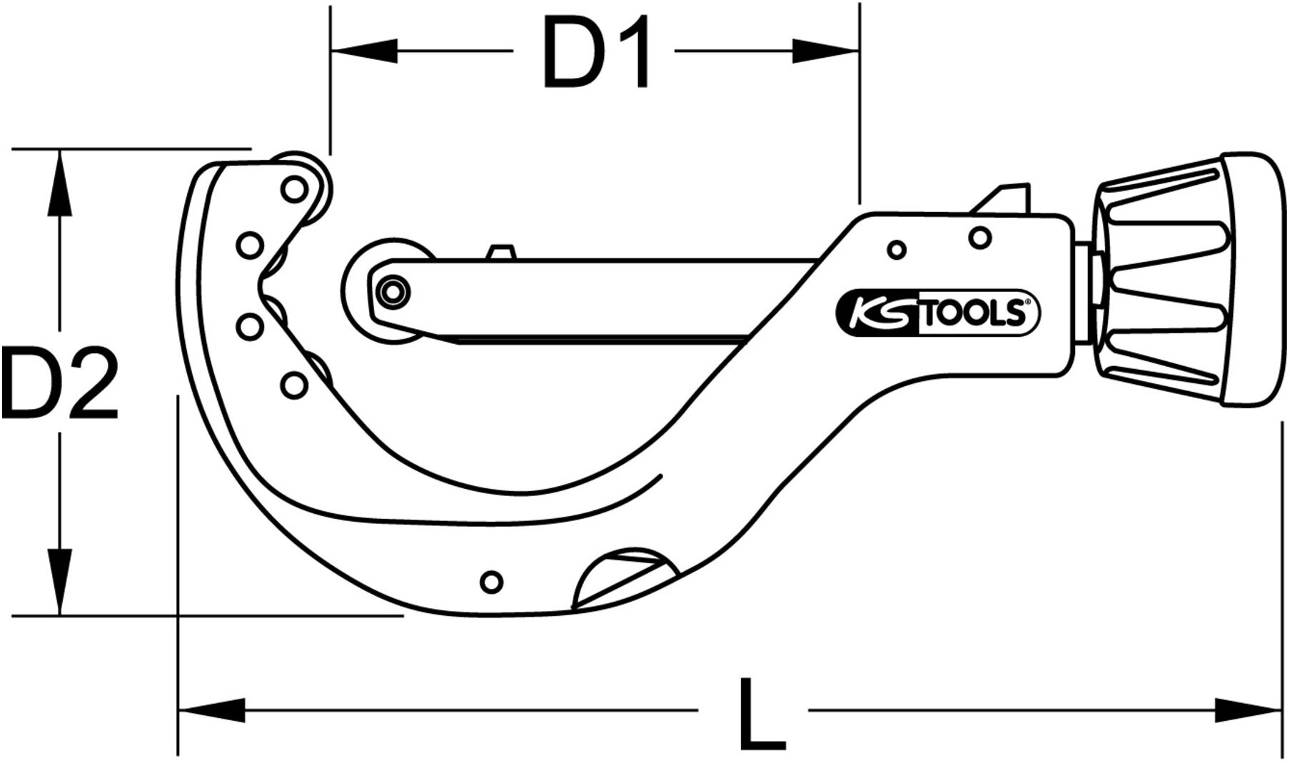 KS Tools Automatik-Rohrabschneider für Kupferrohre, 15-80mm (222.0750-1)
