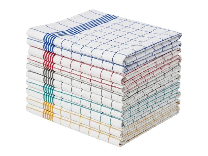 10er-Set Geschirrtücher, 100 % Baumwolle, 50x70 cm
