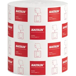 Katrin Handtuchrolle Classic System Handtuch L 2 Abmessungen: 21 cm x 200 m (B x L) Material des Papiers, Haushaltspapier, Weiss