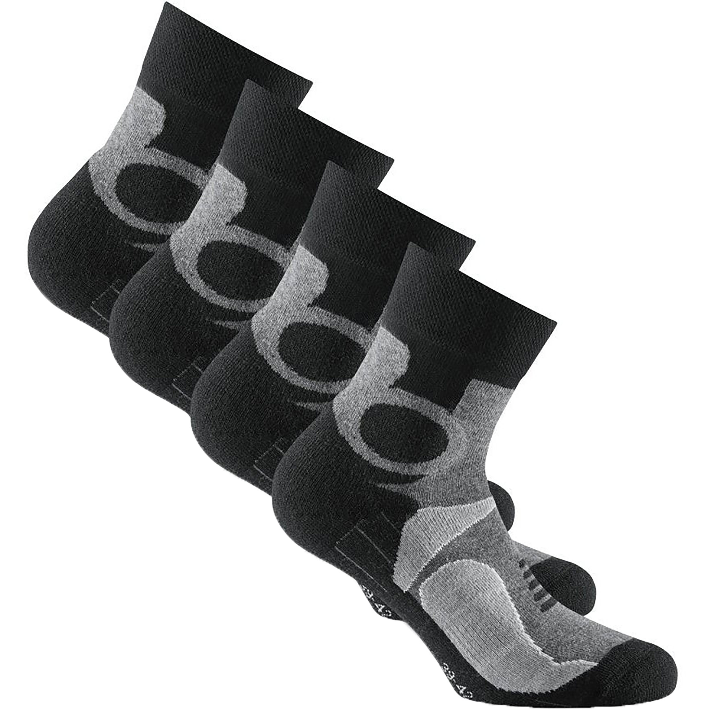 Rohner Trekking Quarter 2er Pack Wandersocken grau Größe 35 Camping Widerstandsfähig