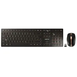 Cherry Tastatur-Maus-Set »DW 9100 SLIM« schwarz schwarz