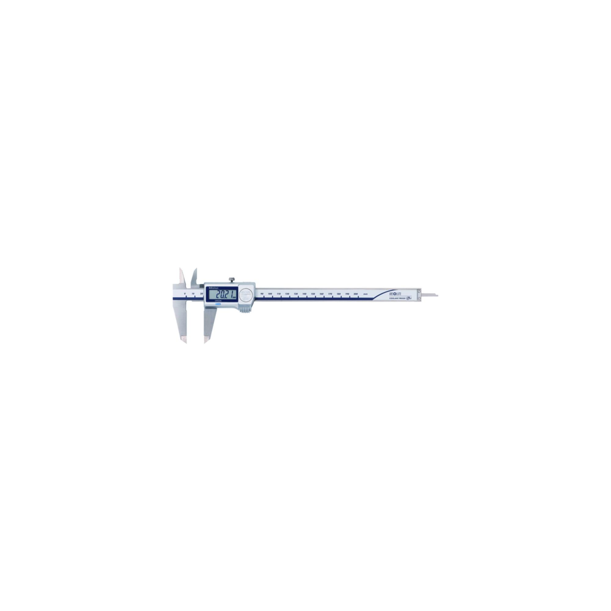 Mitutoyo Digi. ABS Messschieber CoolantProof IP67 0-200mm, standard Tiefenmaß (500-717-20)