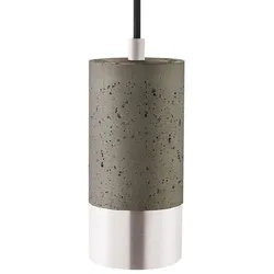 Aktion: Nur noch angezeigter Bestand verfügbar - Betron Pendelleuchte CONCRETE dunkel mit Silberfinish Sigor