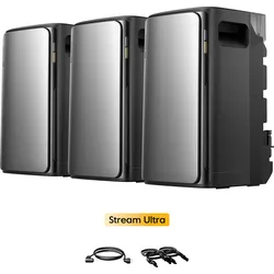 EcoFlow STREAM Ultra, All-in-One Speicher für Balkonkraftwerke, Bundle mit Mengenrabatt, by Powerness - 3 x Stream Ultra | 5760Wh / ohne Zubehör / Standardversand