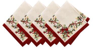 Villeroy & Boch Winter Bows & Garland Napkins, Set of 4 - 17x17