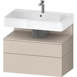 Duravit Collection One Waschtischunterbau, 1 Auszug und 1 Schublade, 790x470x590mm, Nische Taupe Matt, QA4394091830000, Farbe: taupe supermatt