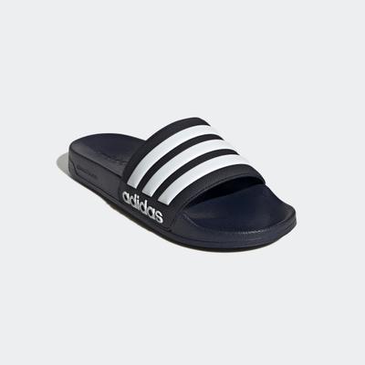 Badesandale ADIDAS SPORTSWEAR "SHOWER ADILETTE", Damen, Gr. 38, blau (legink, ftwwht, legink), Synthetik, Schuhe, Badelatschen