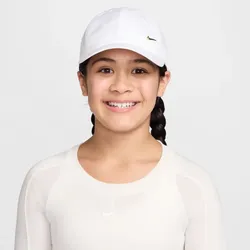 NIKE Club Dri-FIT Metal Swoosh Cap Kinder 101 - white/flt gold