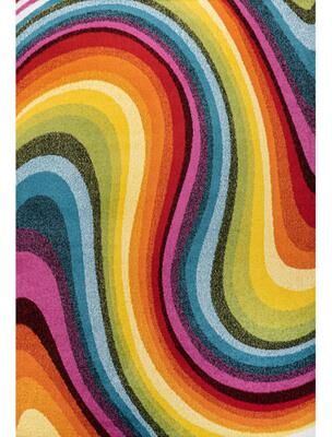 JONATHAN Y Prism Abstract Swirl Area Rug