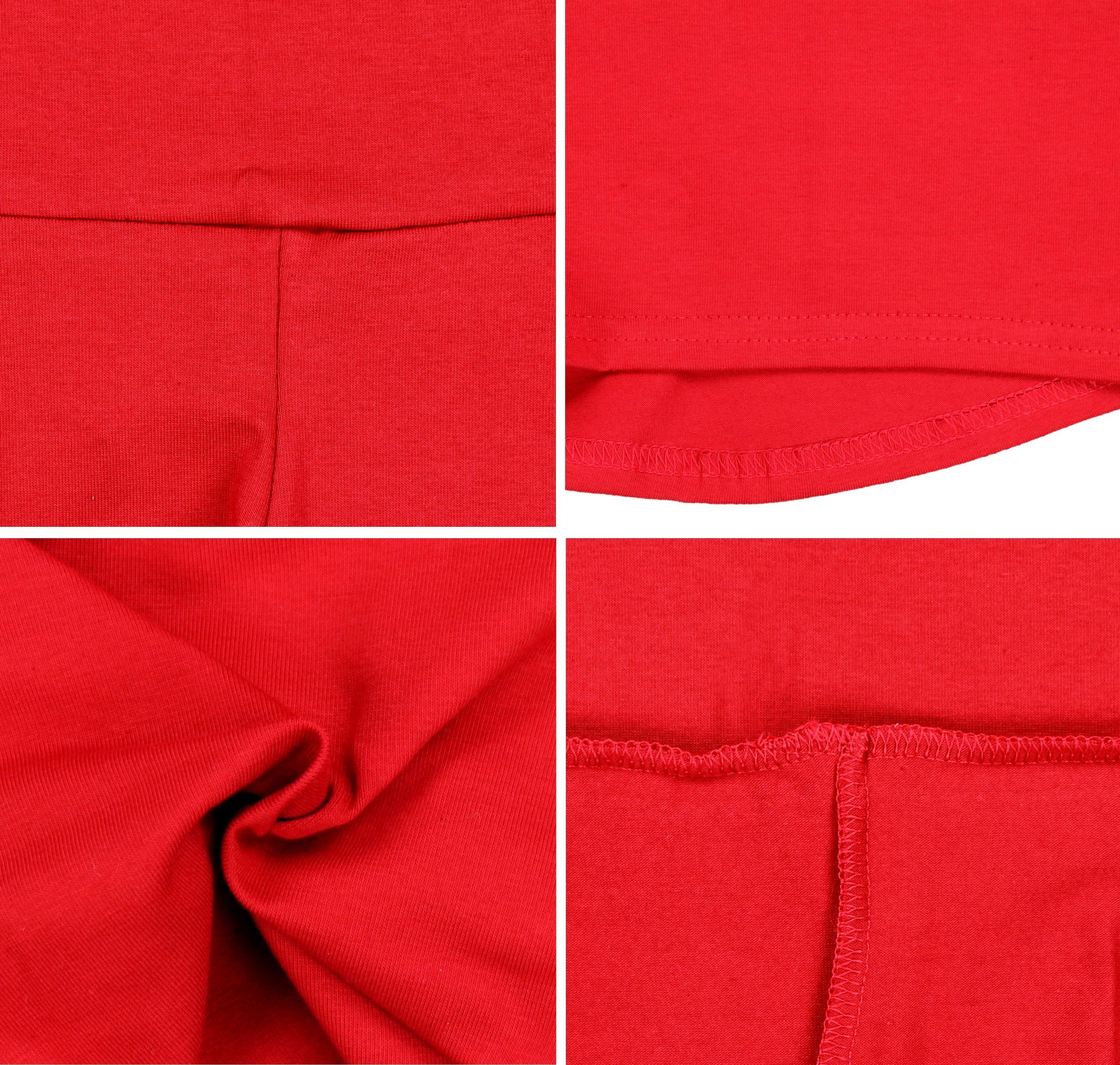 Hotpants ALKATO "Shorts Alkato Damen Sport Shorts mit Hohem Bund", Damen, Gr. 38, N-Gr, rot, Obermaterial: 95% Baumwolle CO. 5% Elasthan EL., Hosen Hotpants