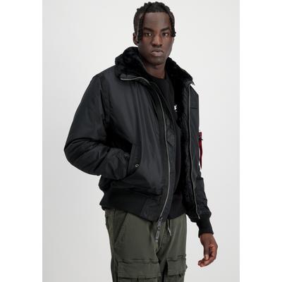 Bomberjacke ALPHA INDUSTRIES "B15-3 TT", Herren, Gr. L, schwarz, Web, Obermaterial: 100% Nylon, unifarben, regular fit normal, Rippbündchen, Jacken Bomberjacke, Kunstfaser, regular fit