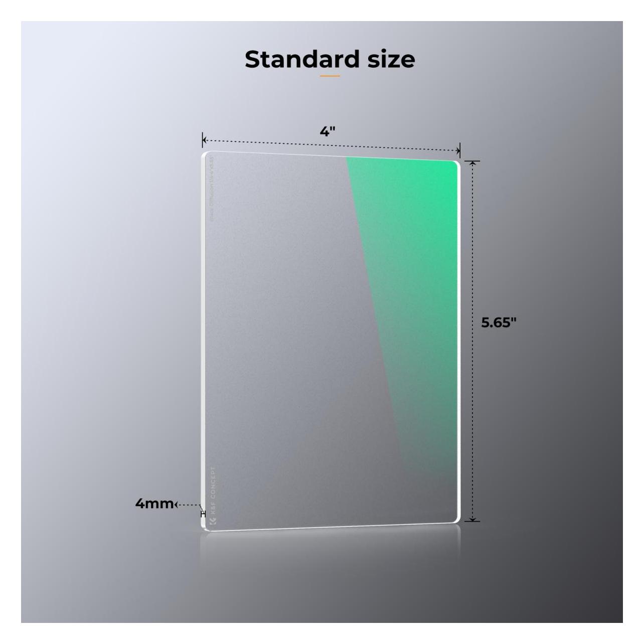 K&F Concept Square Film Filter with Matte Box, 4X5.65 in, Thickness 4.0mm, Black Mist 1/4, Coated(NANO-X series) (Black Mist Filter, 101.60 mm) (KF01.2451)