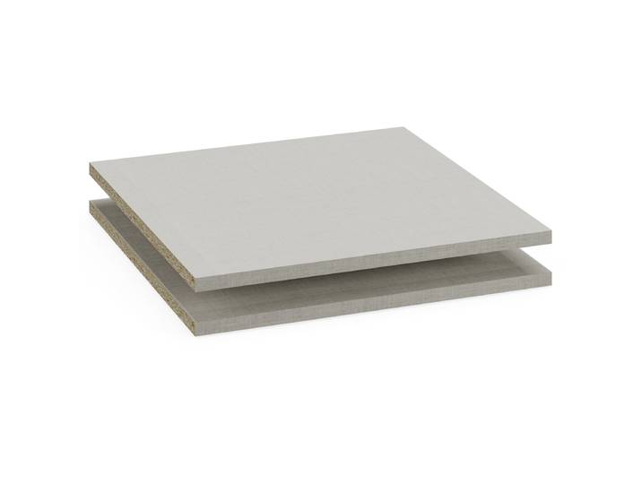 Einlegeboden - 45er Tiefe 45cm Beige 2er Set Spanplatte, lackiert